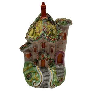 Antique 19th Century Staffordshire Flatback Spill Vase Made in England